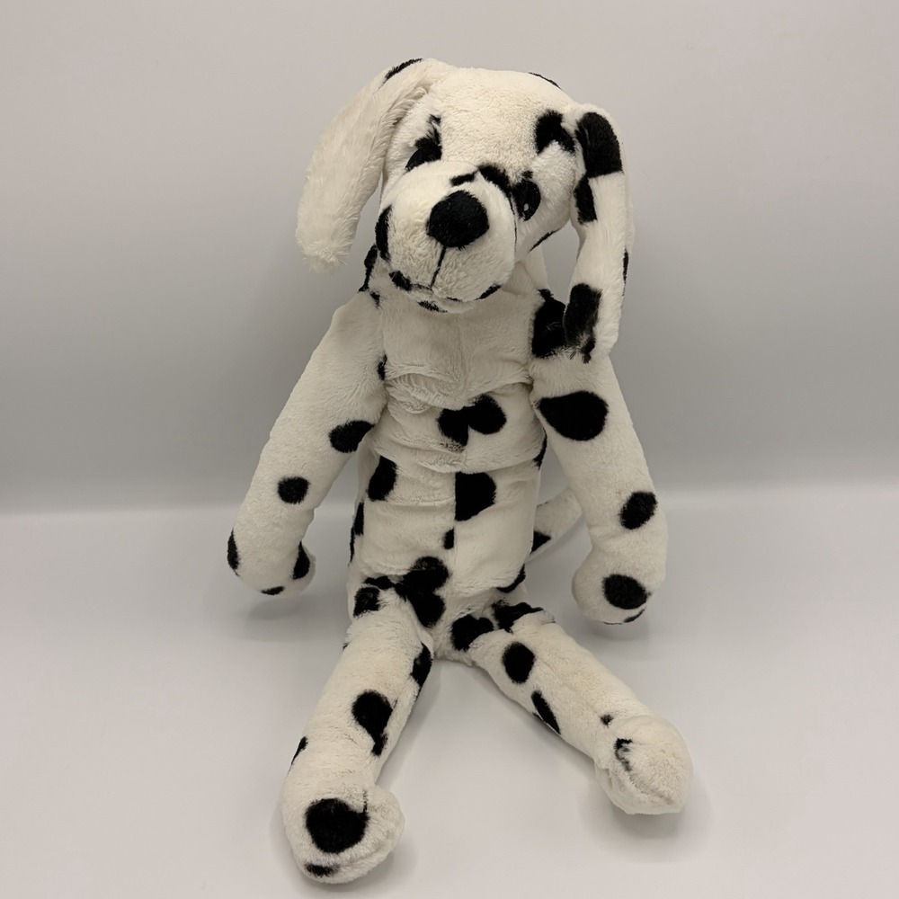IKEA Plush Dog Dalmatian Gosig Vovven Black White Spotted Floppy